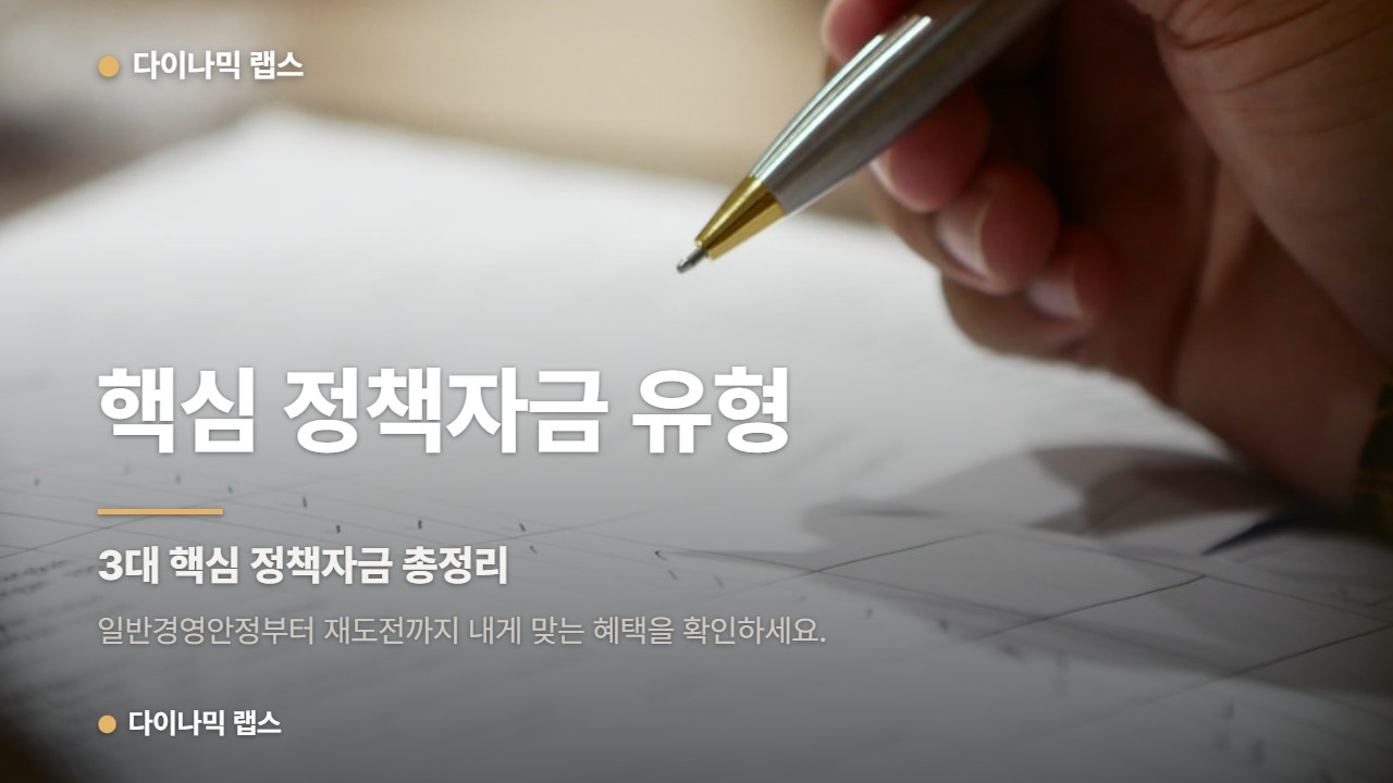 핵심 정책자금 유형